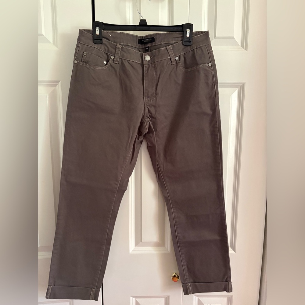 Max Jeans Taupe Straight-Leg Pants